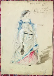 Costume Design for Mlle Madeleine Brohant for the Role of Marianne in 